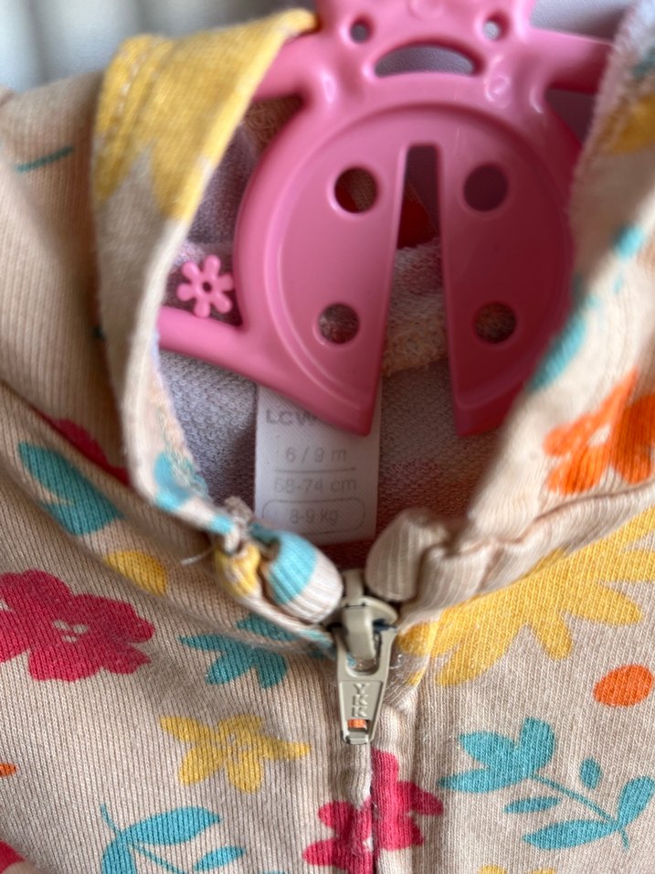 Çiçek Desenli Kapüşonlu Kız Sweatshirt - Görsel 4