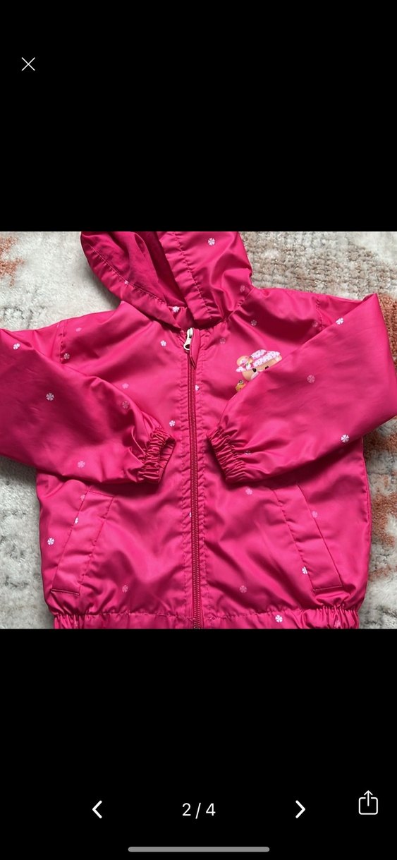 Kız Çocuk Kapüşonlu Nakışlı Fermuarlı Ceket - Görsel 2