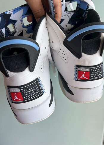 44 Beden Nike Air Jordan 6 Retro UNC Beyaz Spor Ayakkabı