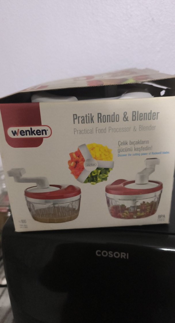 Kırmızı Kapaklı Plastik Mutfak Doğrayıcı - Görsel 4