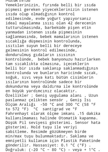 Dijital Sıcaklık Ölçer Termometre - Görsel 7