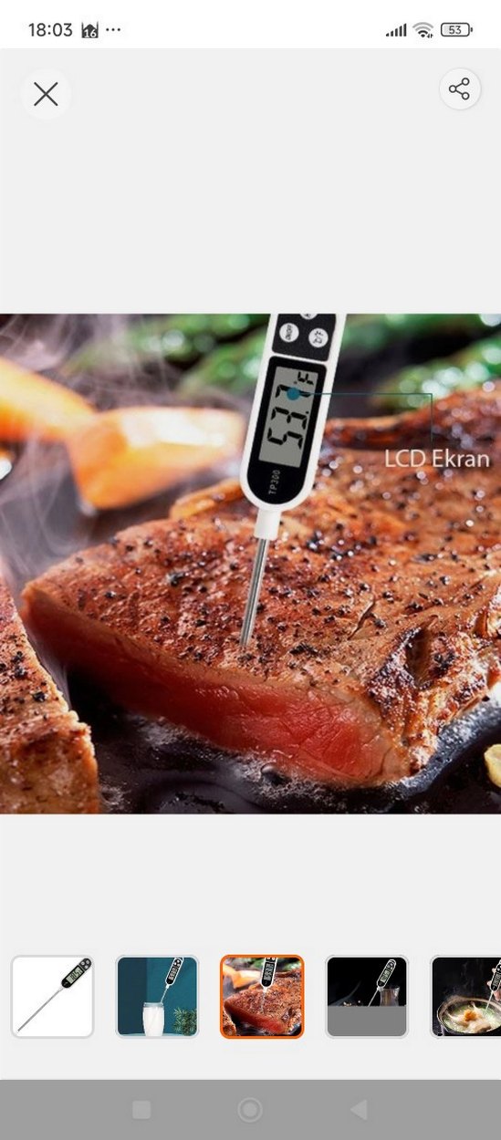 Dijital Sıcaklık Ölçer Termometre - Görsel 3