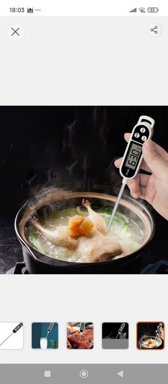 Dijital Sıcaklık Ölçer Termometre - Görsel 4