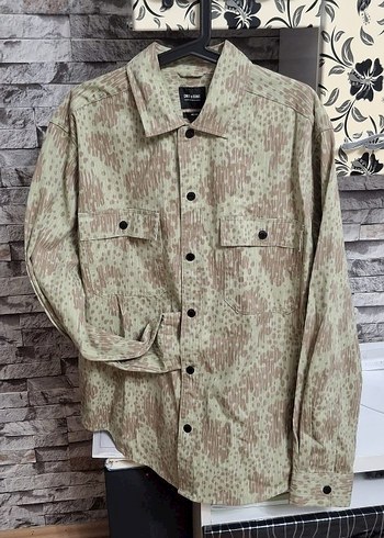 ONLY&SONS Baskılı KahverengiKamuflajDesenli UzunKolluErkekGömlek