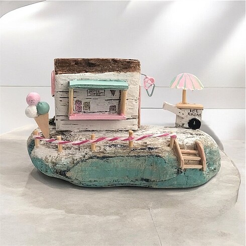 Beden çeşitli Renk Driftwood ahşap dondurma dekor