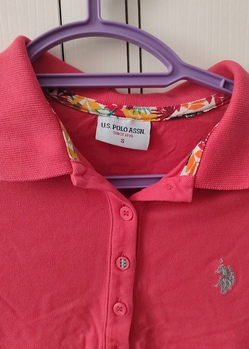 Kadın Pembe Polo Yaka Tişört - Görsel 3