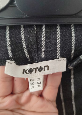 Çizgili Pilili Midi Kalem Etek - Görsel 3