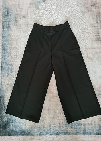 Siyah Bol Paça Pantolon 