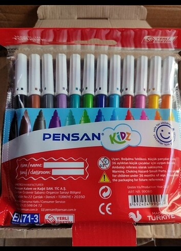 PENSAN KEÇELİ KALEM 12 RENK 