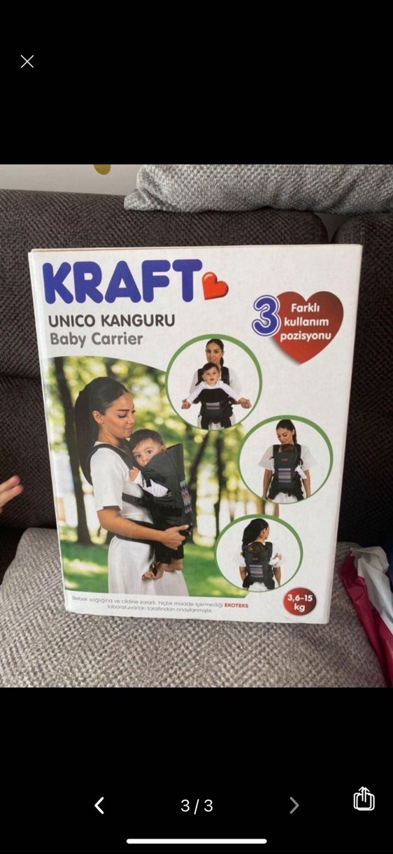 Gri KRAFTA Bebek Taşıyıcı - Görsel 3