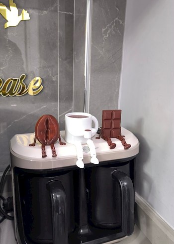 Kahve ve Çikolata Temalı Figürin Seti - Görsel 4