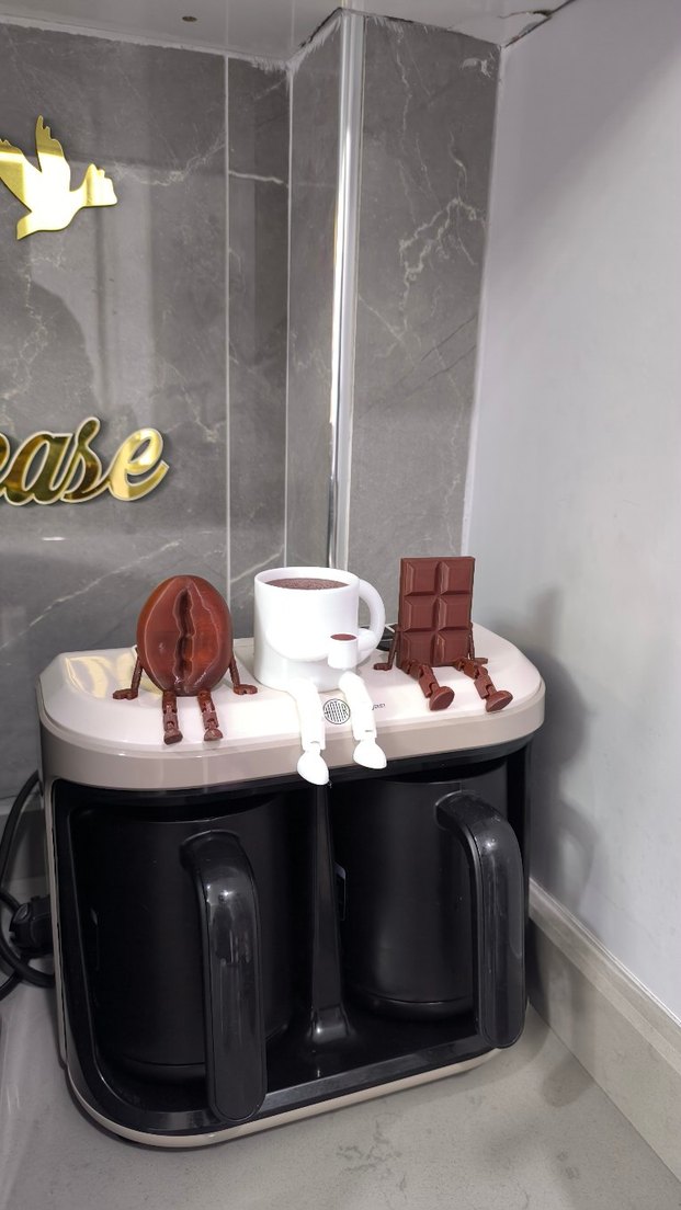Kahve ve Çikolata Temalı Figürin Seti - Görsel 4