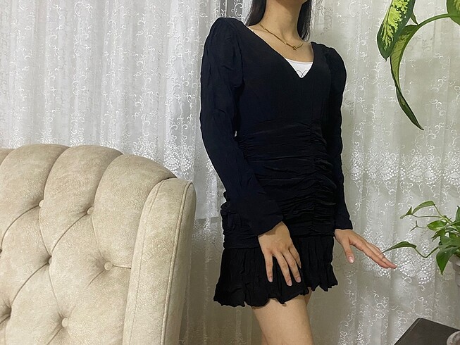 Siyah mini elbise