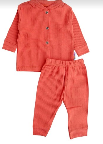 3'lütakim olarak Bebek Erkek Beyaz,bej,turuncu Pamuklu Düğmeli - Görsel 3