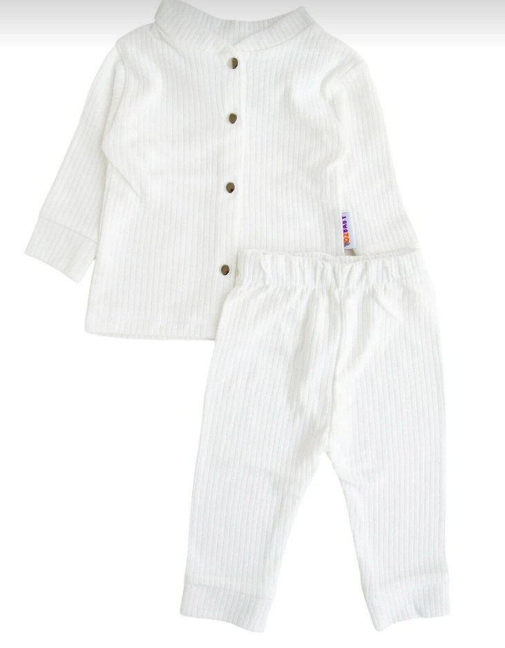 3'lütakim olarak Bebek Erkek Beyaz,bej,turuncu Pamuklu Düğmeli - Görsel 2