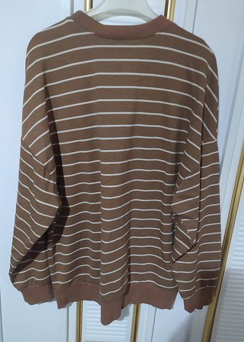 Kadın Kahverengi Çizgili sweatshirt - Görsel 7