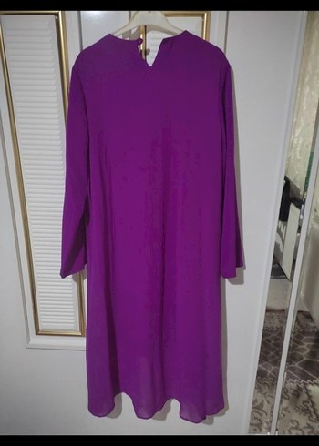 Uzun Mor Dökümlü Kadın Tunik - Görsel 5