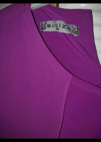 Uzun Mor Dökümlü Kadın Tunik - Görsel 4