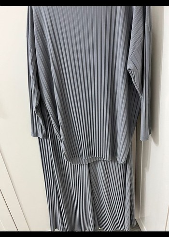 Gri Pileli Uzun Kollu ikili takım - Görsel 4