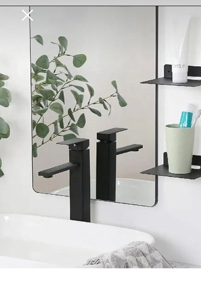 Siyah metal raf 2li (sıfır) - Görsel 3