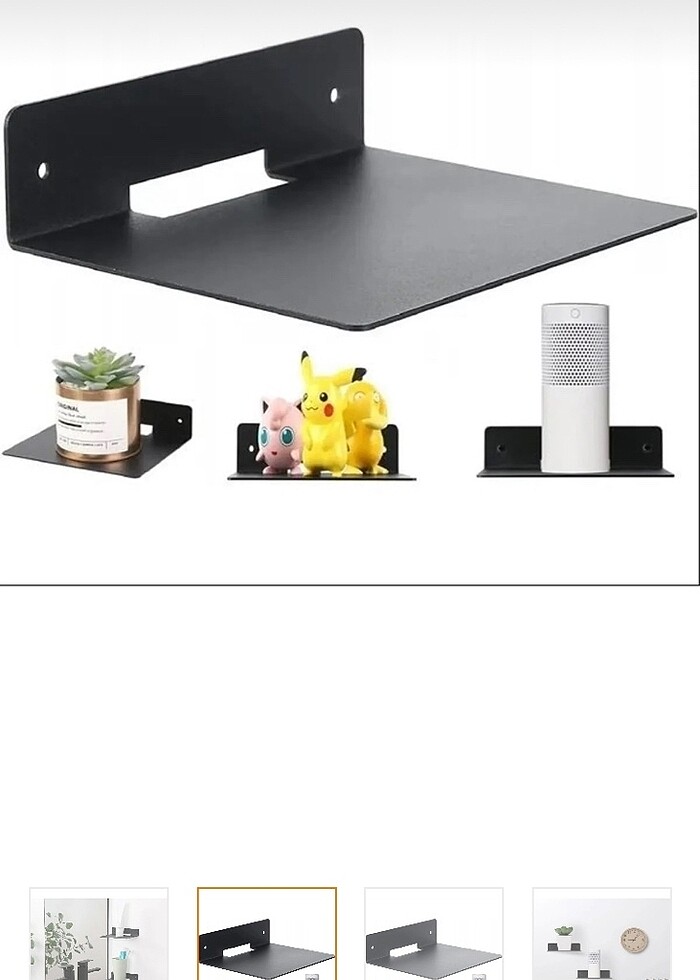 Siyah metal raf 2li (sıfır) - Görsel 2