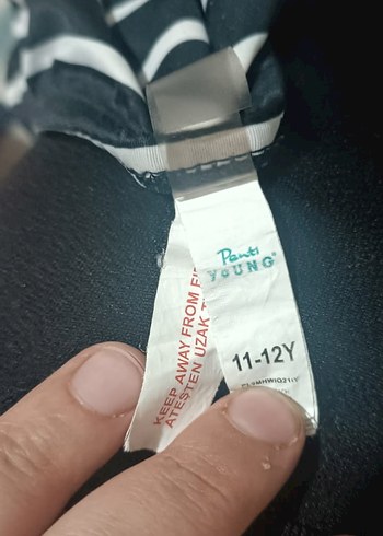 Sarı Çizgili Pilili Mini Bikini - Görsel 2