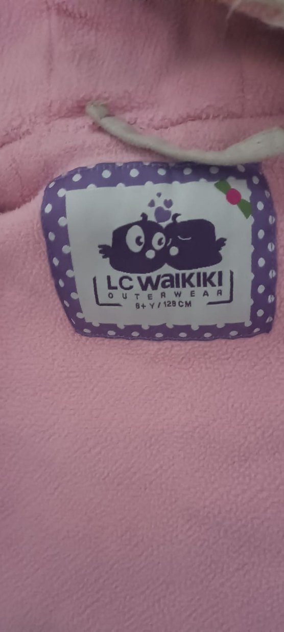 Kız Çocuk Beyaz Nakışlı Kürk Detaylı Mont - Görsel 4