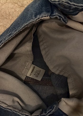 Nakışlı Kürklü Kız Kot Tulum - Görsel 3