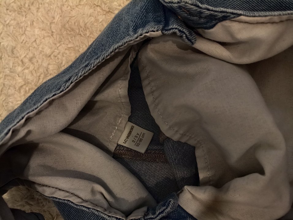 Nakışlı Kürklü Kız Kot Tulum - Görsel 3