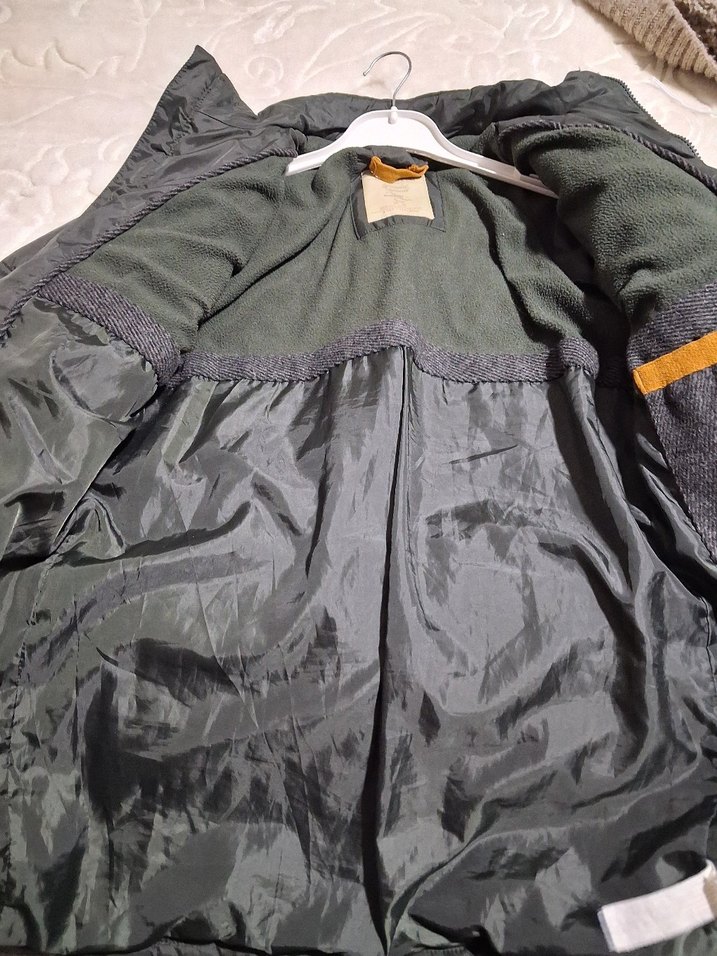 Düğmeli haki Erkek çocuk Mont - Görsel 5