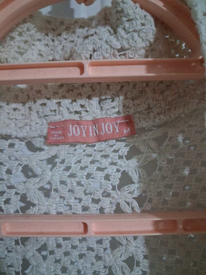 krem Uzun dantel Kadın yelek - Görsel 3