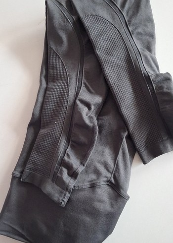 Gri Elastik Kadın Spor Tayt - Görsel 4