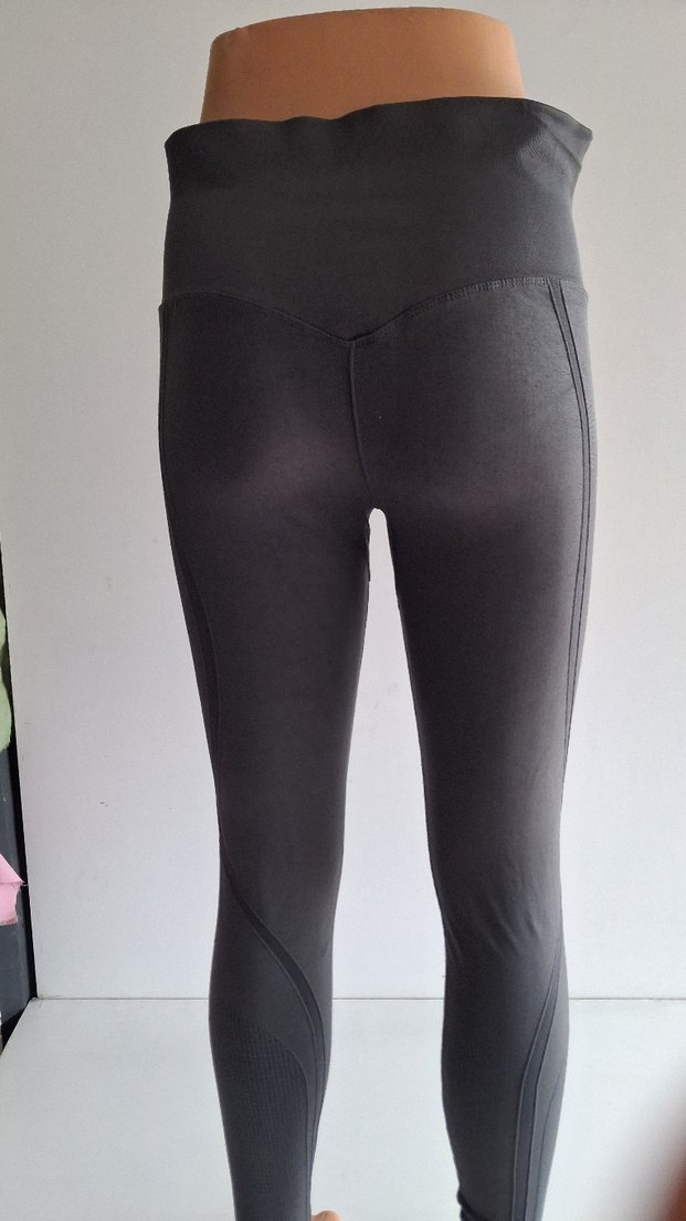 Gri Elastik Kadın Spor Tayt - Görsel 3