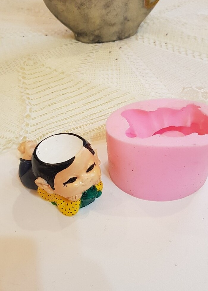 Skulent saksı mumluk silikon kalip - Görsel 2