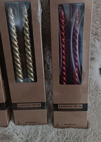 Sarmal Tasarımlı Renkli Mum Seti - Görsel 2