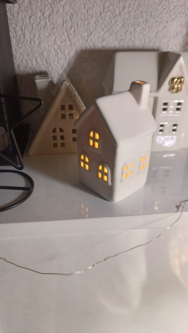 Seramik Ev Şeklinde Dekoratif Mumluk - Görsel 5