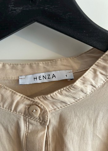 Bej Keten Uzun Kollu Büzgülü Elbise - Görsel 3