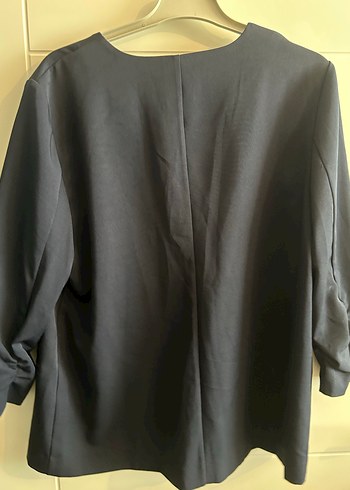 Gri Kadın Midi Boy Salaş Blazer Ceket - Görsel 4