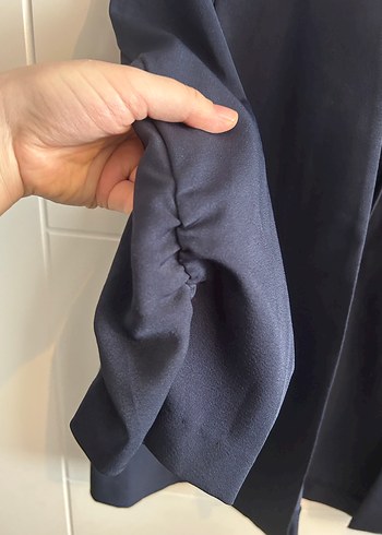 Gri Kadın Midi Boy Salaş Blazer Ceket - Görsel 2