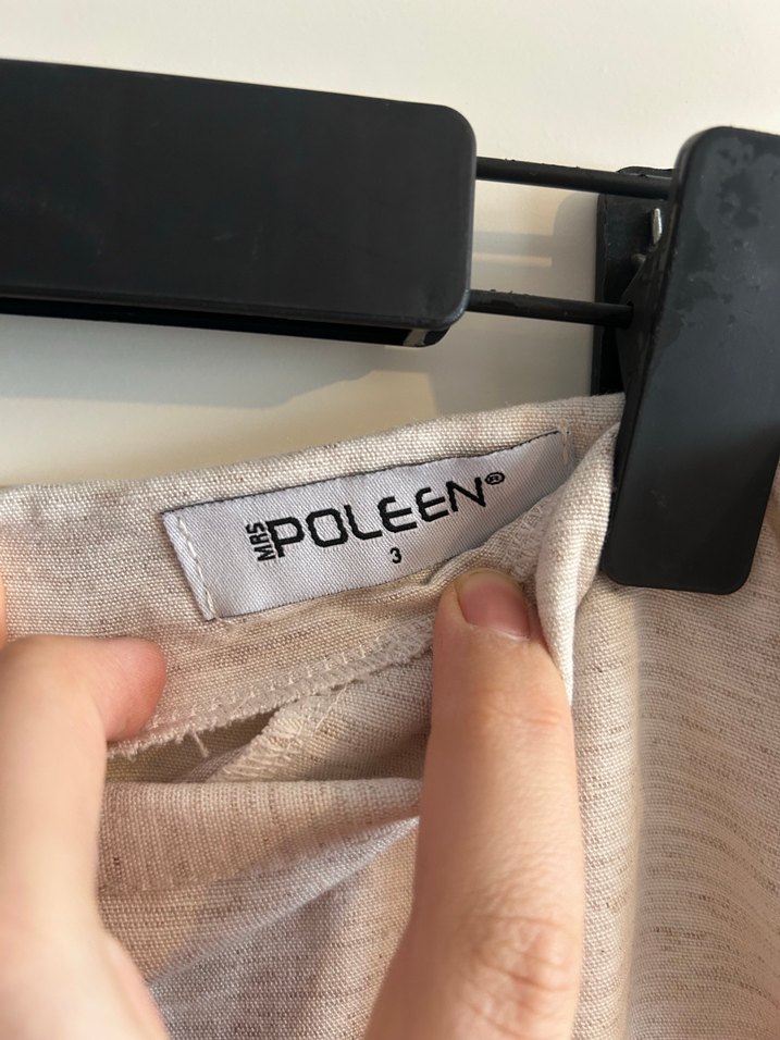 Bej Keten Uzun Salaş Etek - Görsel 2