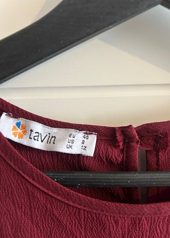 Bordo Kadın Uzun Salaş Elbise - Görsel 2