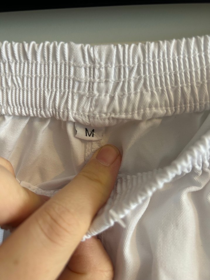 Beyaz Kadın Keten Salaş Pantolon - Görsel 5