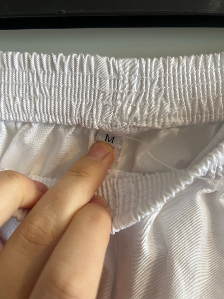 Beyaz Kadın Keten Salaş Pantolon - Görsel 4