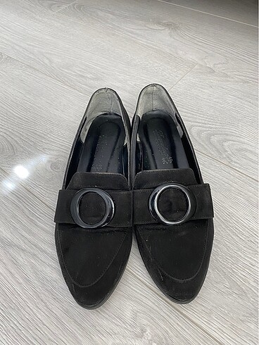 Siyah kadın süet ayakkabı - Görsel 2