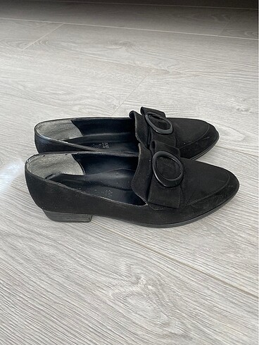 Siyah kadın süet ayakkabı - Görsel 3