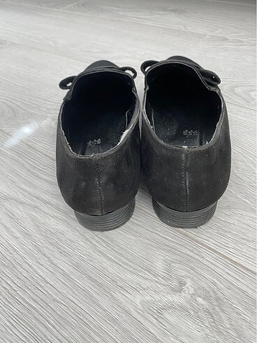 Siyah kadın süet ayakkabı - Görsel 4
