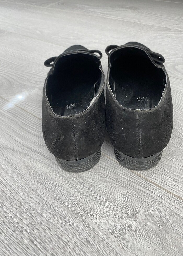 Siyah kadın süet ayakkabı - Görsel 4