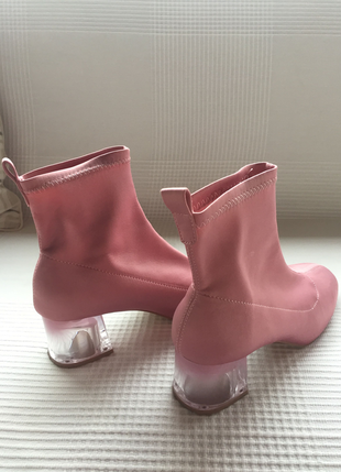 38 Beden pembe Renk Pembe cam topuklu bot