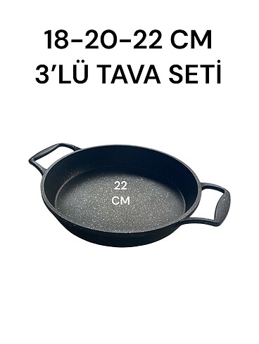 DÖKÜM GRANİT 3?LÜ SAHAN SETİ 18-20-22