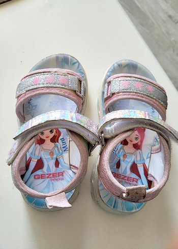 Kız Çocuk Pembe Baskılı Gezer Sandalet